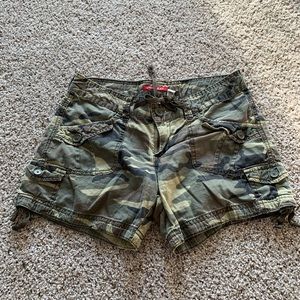 Camo cargo shorts